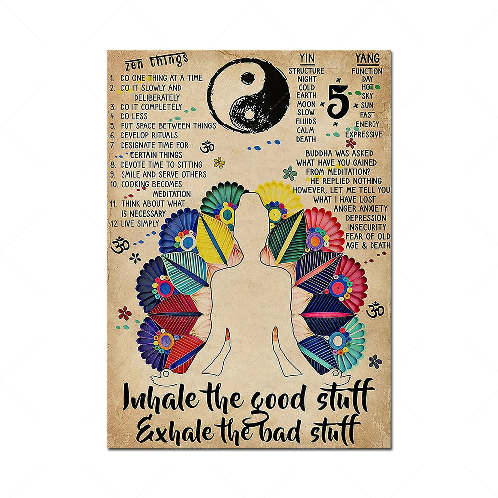 Canvas Painting 7 Chakra Knowledge Posters