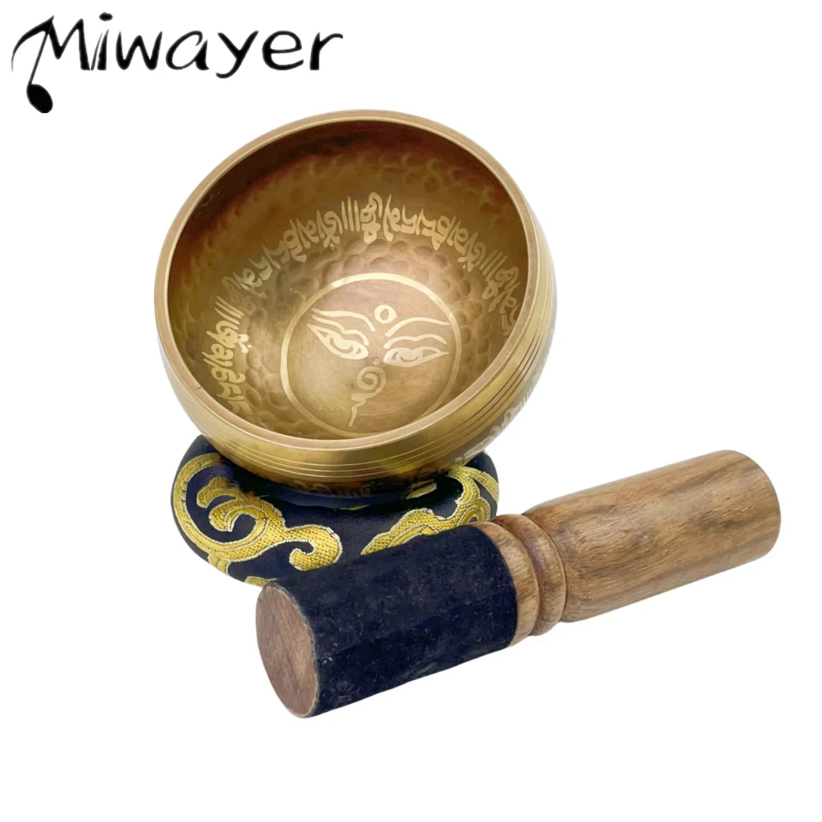 Miwayer Tibetan Singing Bowl Set Flower of Life Unique Gift Helpful for Meditation Yoga Stress Relief Prayer and Mindfulness