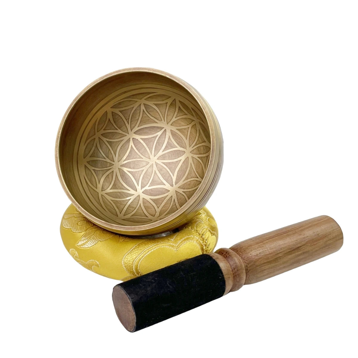 Miwayer Tibetan Singing Bowl Set Flower of Life Unique Gift Helpful for Meditation Yoga Stress Relief Prayer and Mindfulness
