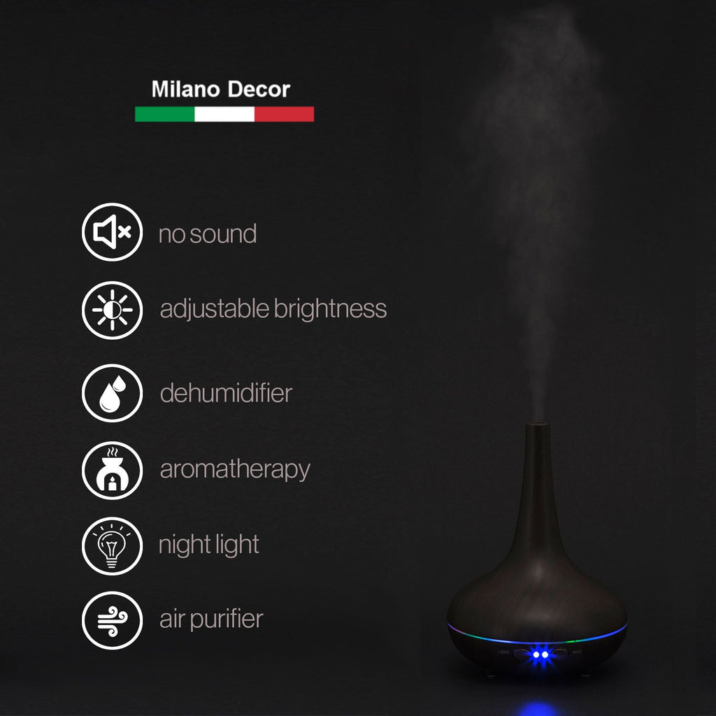 Oil Diffuser & Humidifier - Milano Ultrasonic Aromatherapy